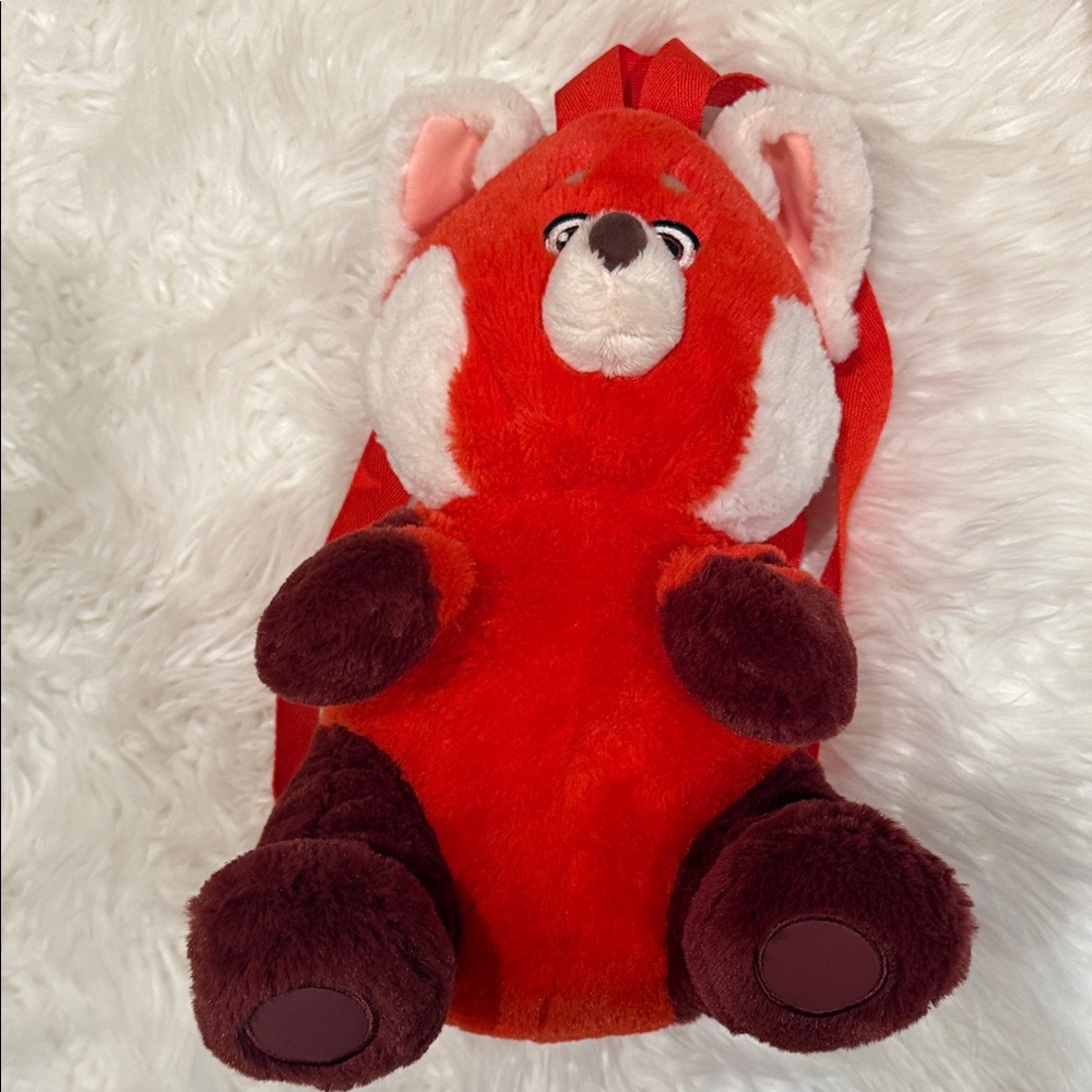 Disney Red and Brown Plush Animal Backpack